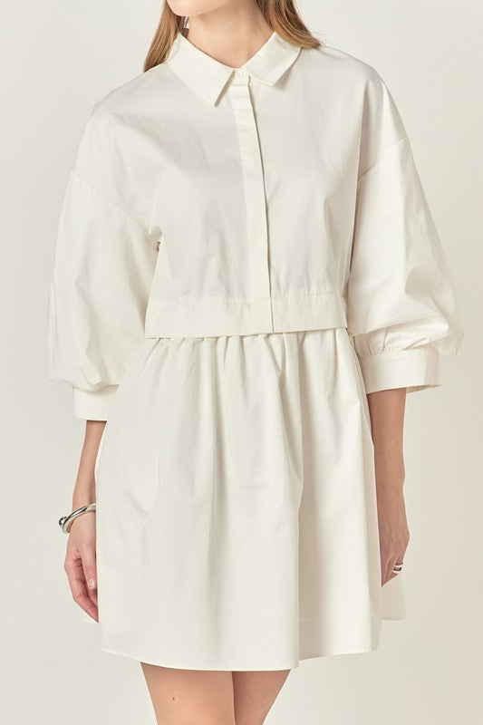 White shirt dress