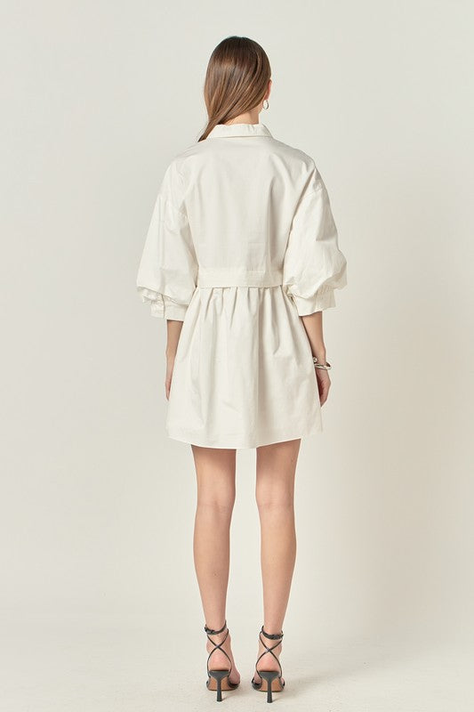 White shirt dress