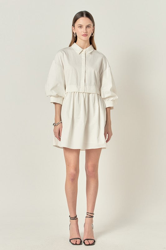 White shirt dress