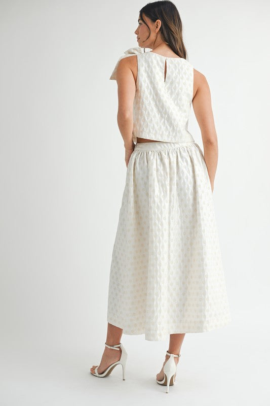 Polka dot skirt and top set