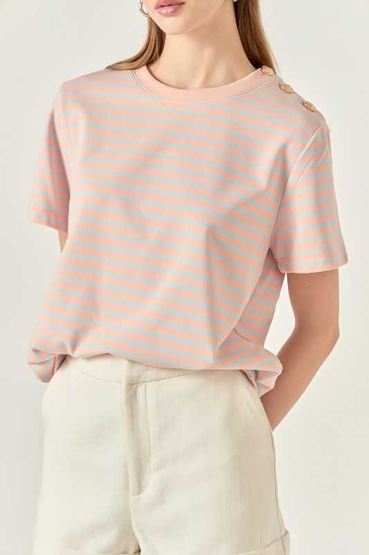 Striped jersey T-shirt