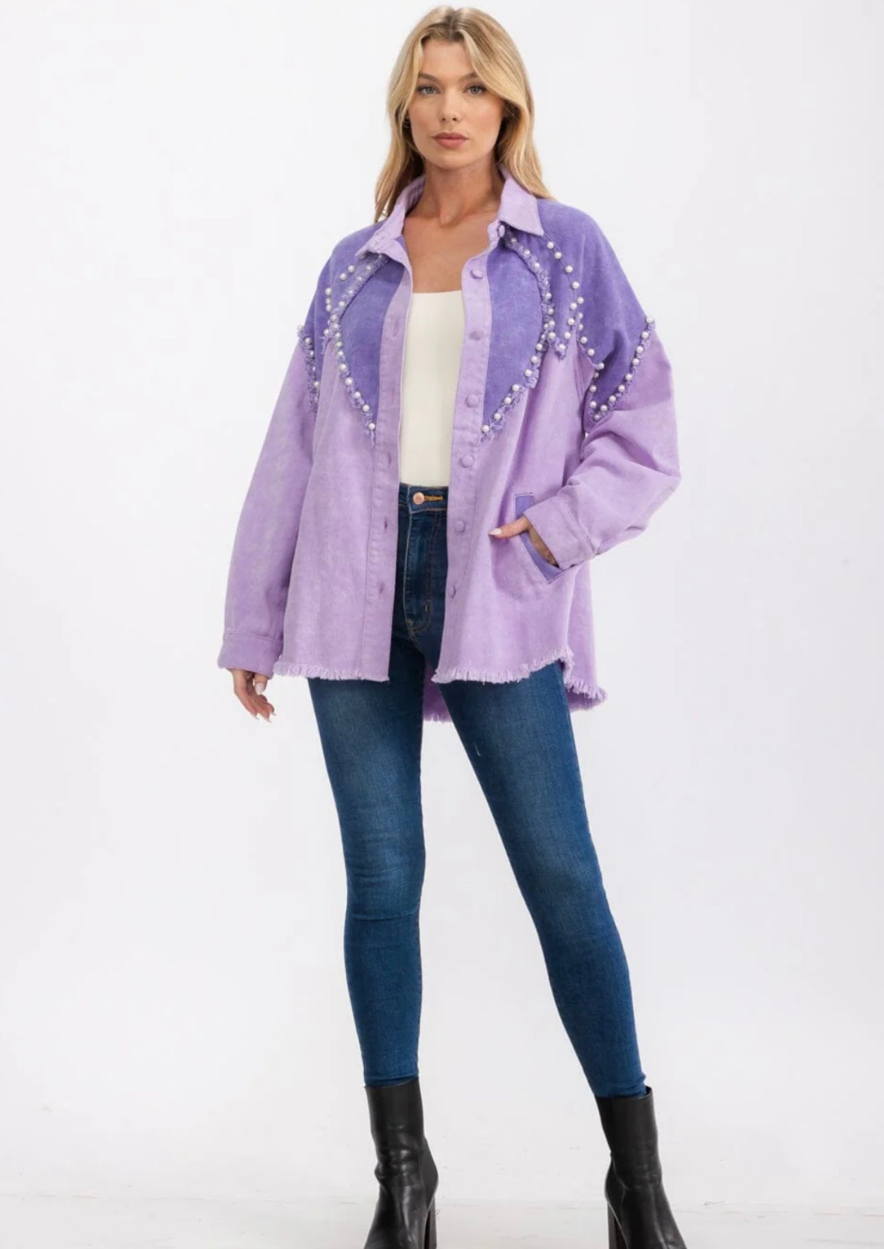 Lavender Jean Jacket