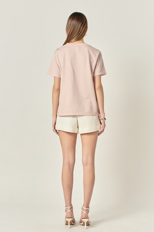 Striped jersey T-shirt