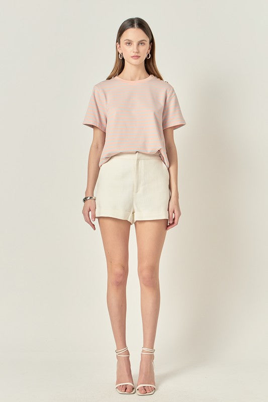 Striped jersey T-shirt