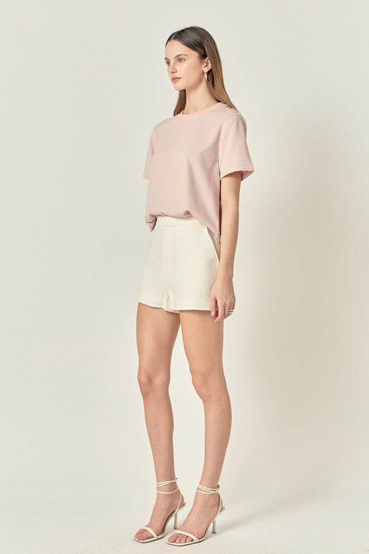 Striped jersey T-shirt