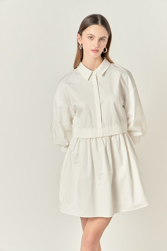 White shirt dress