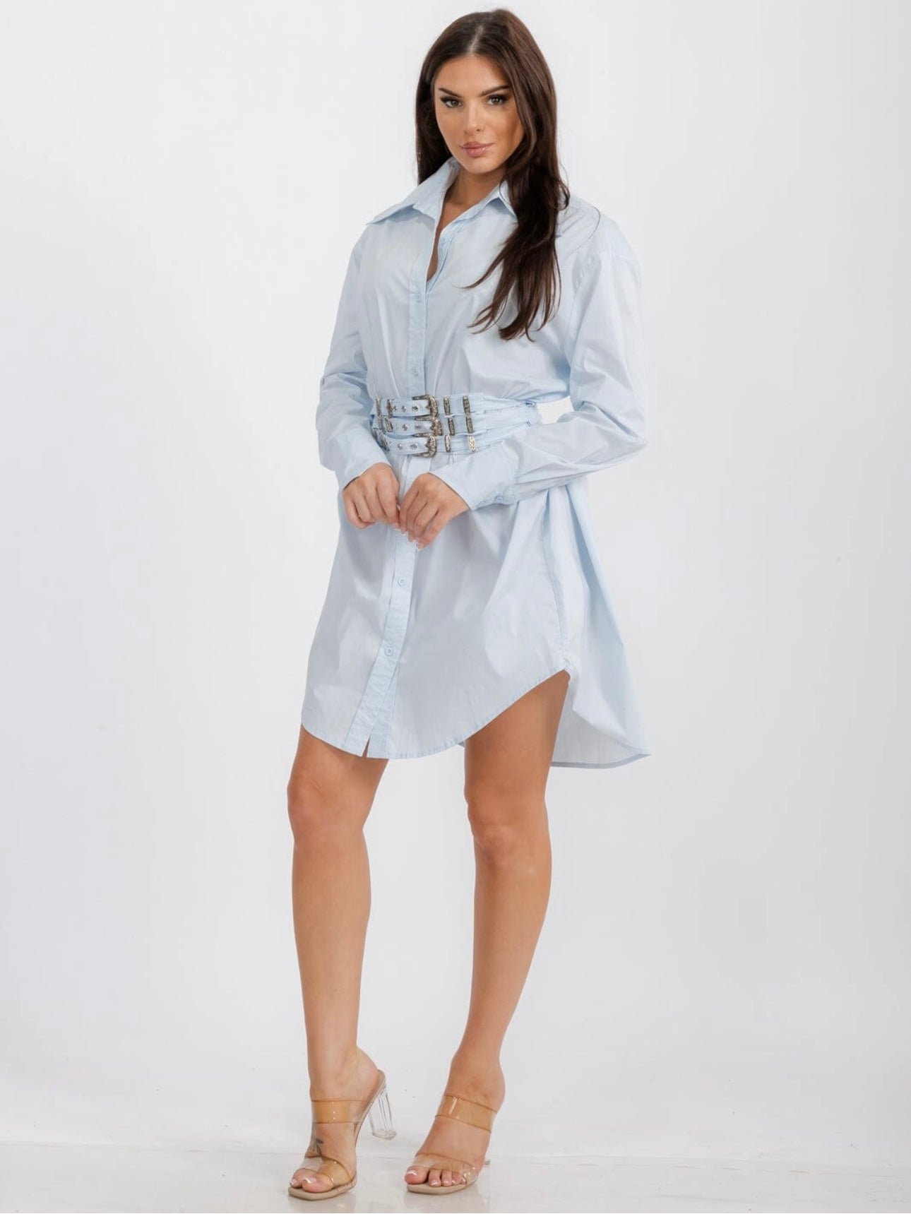 BLUE BELT DRESS