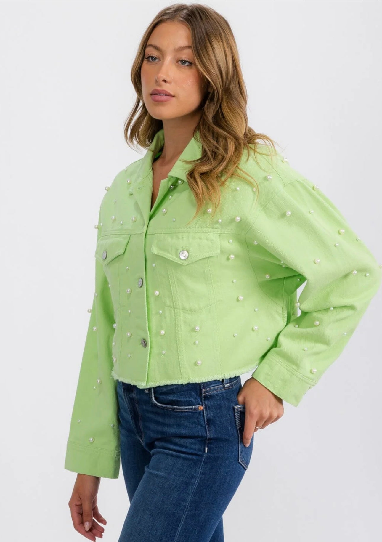 PEARL DENIM JACKET