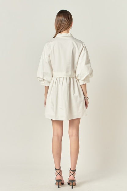 White shirt dress