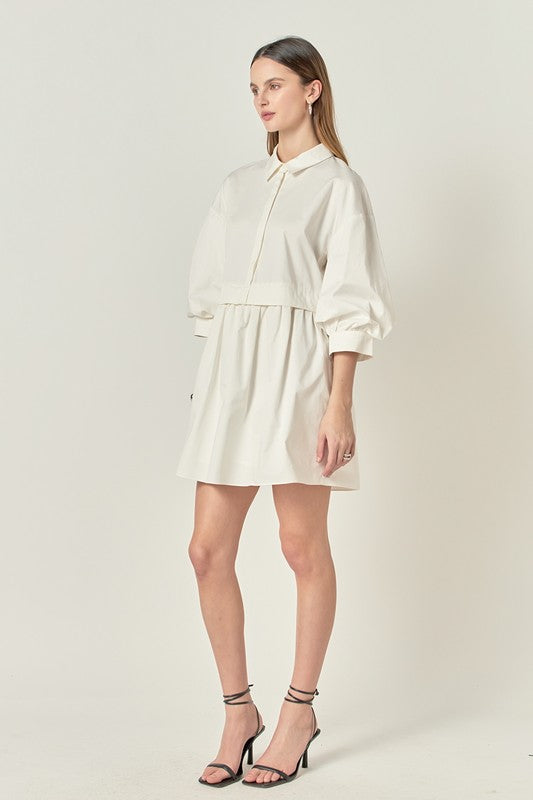 White shirt dress