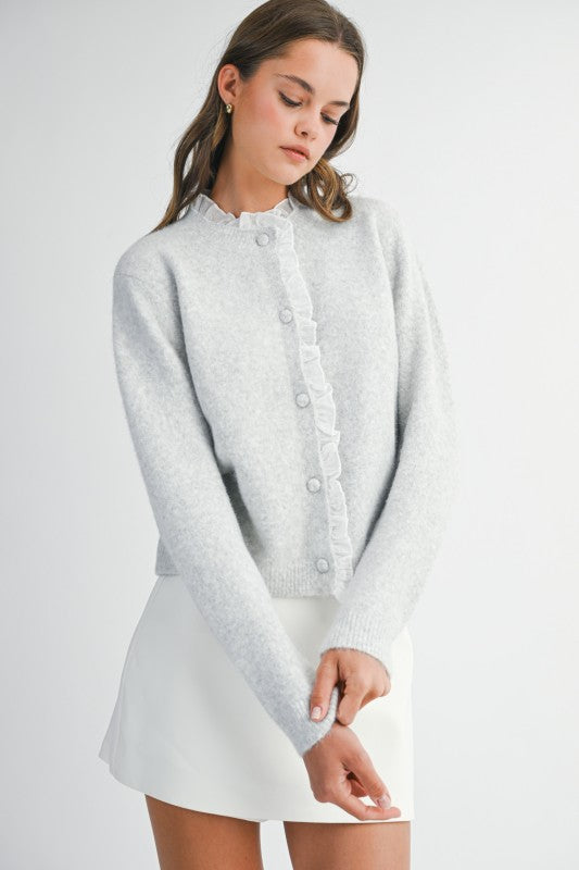Light gray cardigan
