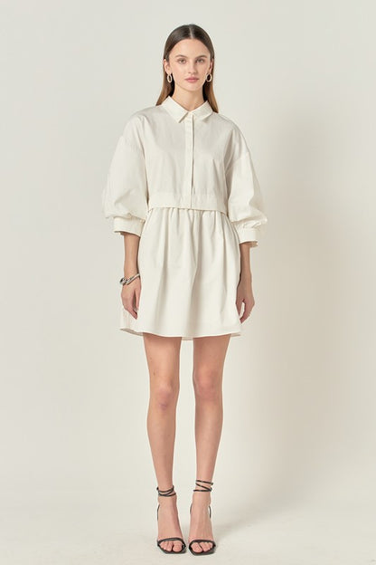 White shirt dress