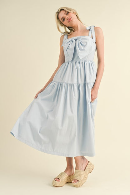 Bow midi dress