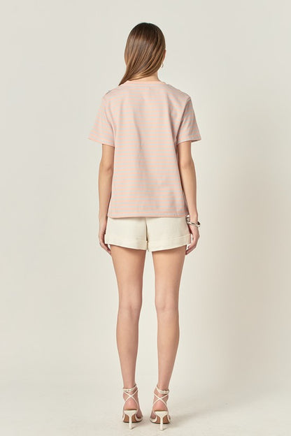 Striped jersey T-shirt