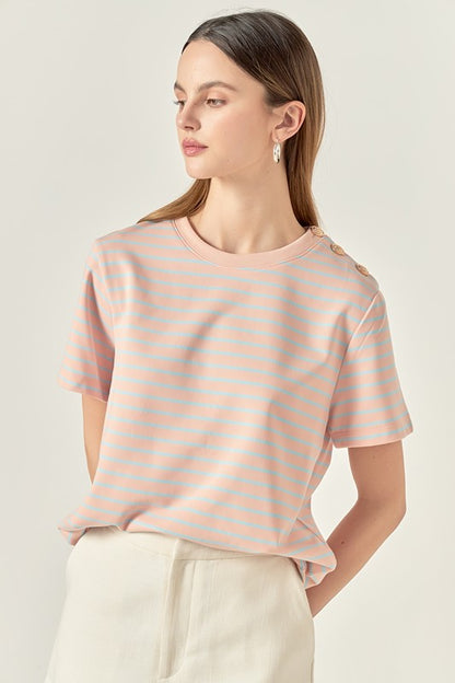Striped jersey T-shirt
