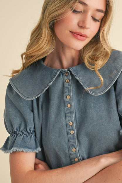 Denim mini dress
