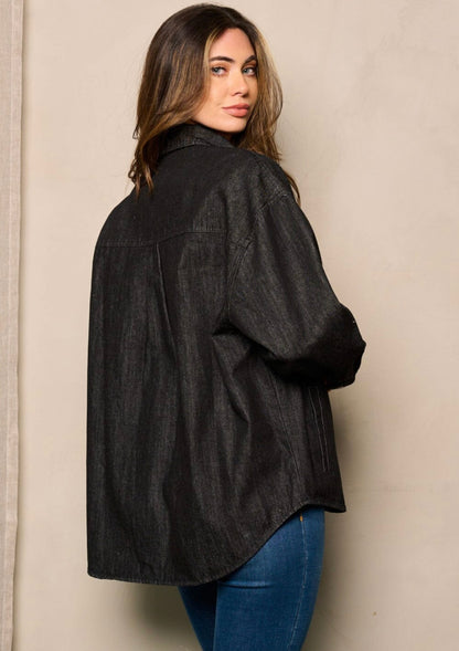 BLACK DENIM JACKET