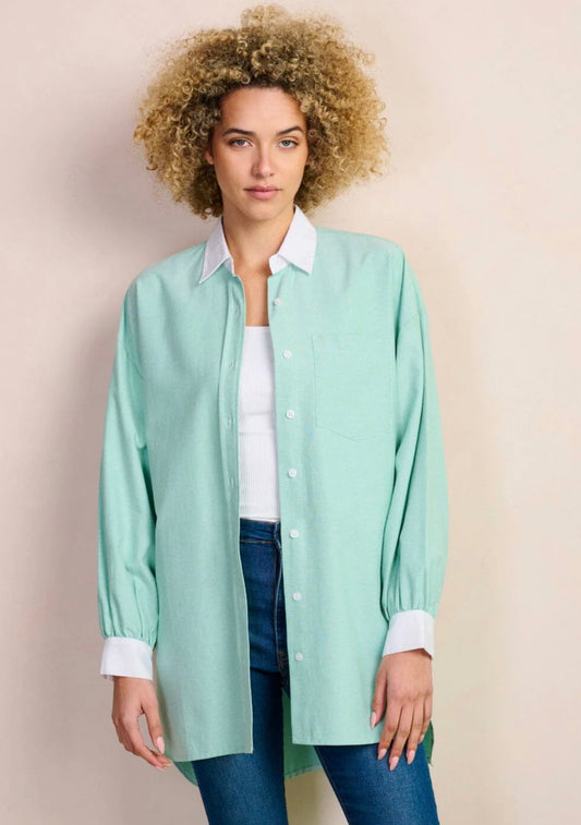 Oversized mint blouse