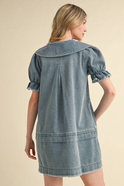Denim mini dress