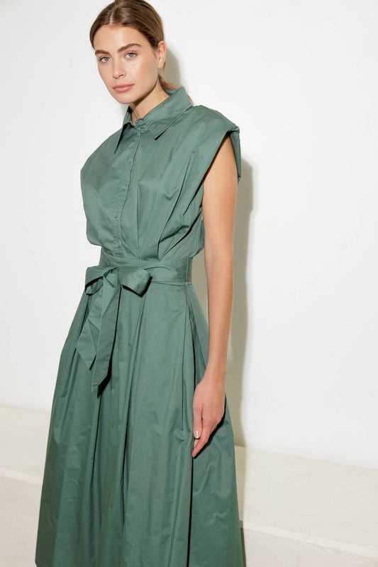 Sage midi dress