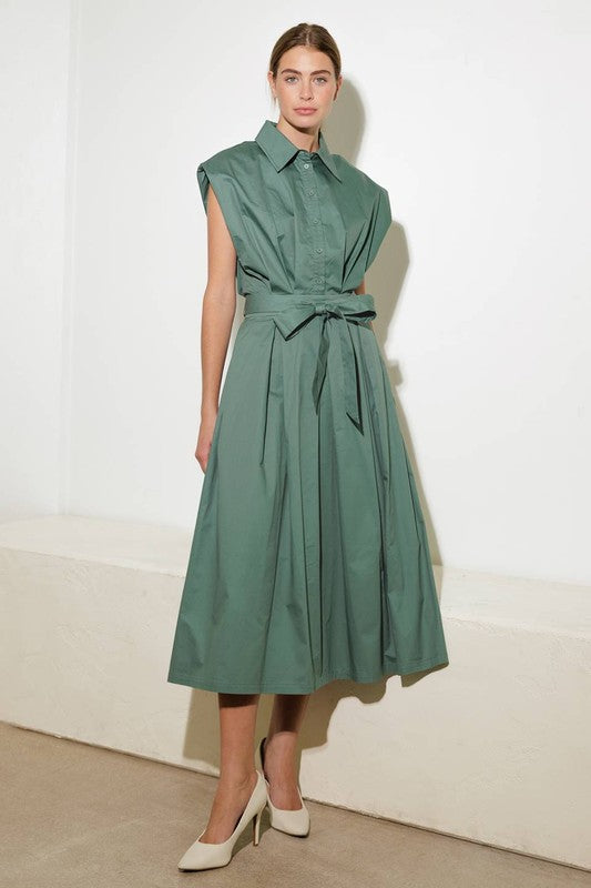 Sage midi dress