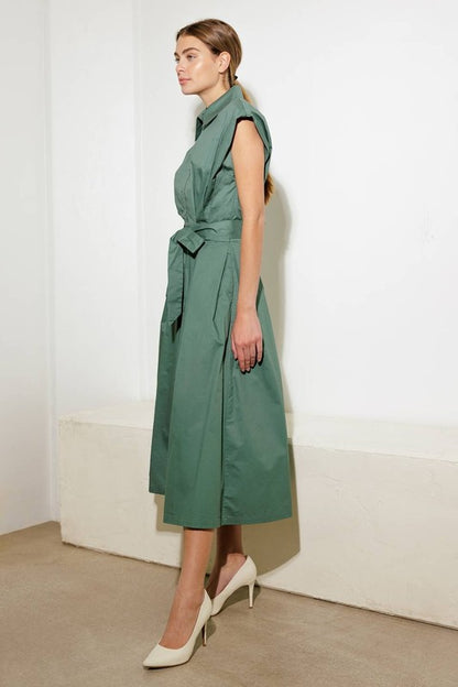 Sage midi dress