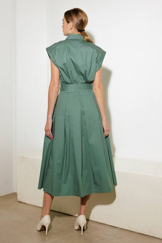 Sage midi dress