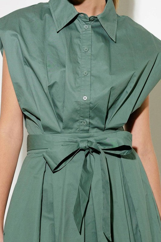 Sage midi dress