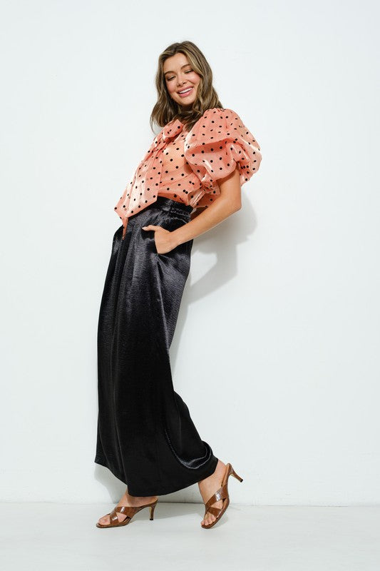 PUFF SLEVE MAUVE BLOUSE